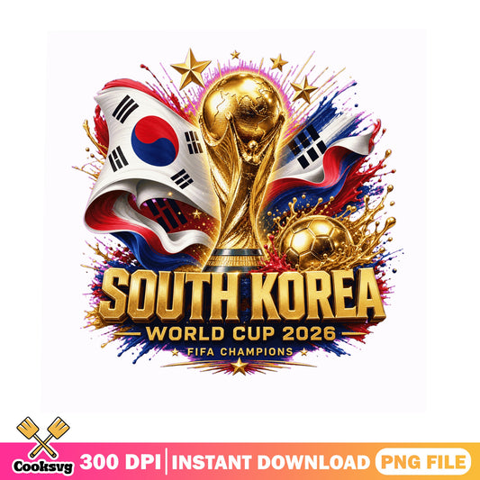 South Korea World Cup 2026 PNG, FIFA Champions PNG, Soccer PNG
