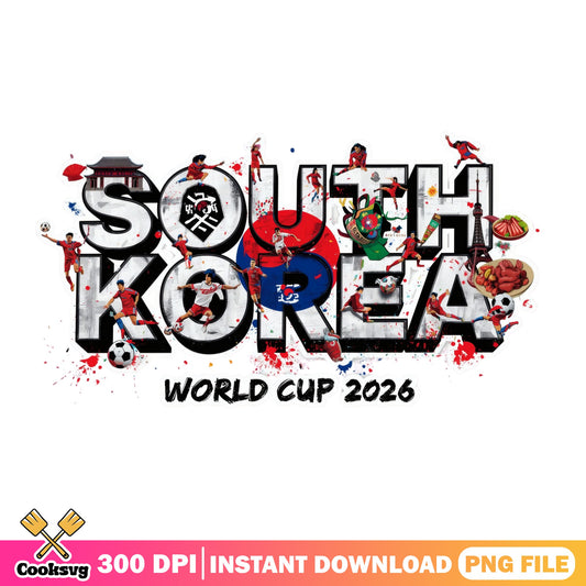 South Korea World Cup 2026 PNG, Korea Soccer Fan PNG, Football PNG