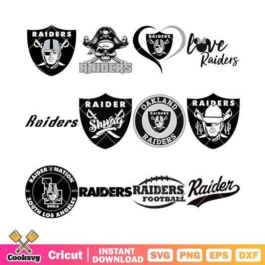 South los angeles bundle svg, las vegas raider svg, oakland svg