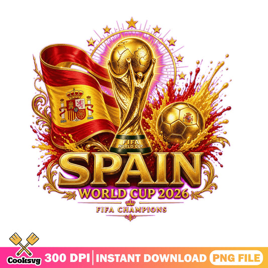 Spain World Cup 2026 FIFA Champions PNG, Spain Soccer PNG, Football PNG