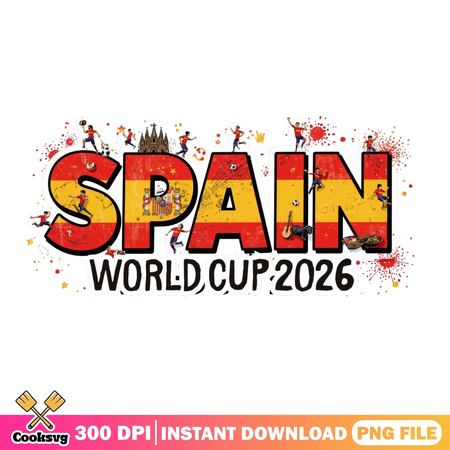 Spain World Cup 2026 PNG, Spain Soccer PNG, Football PNG