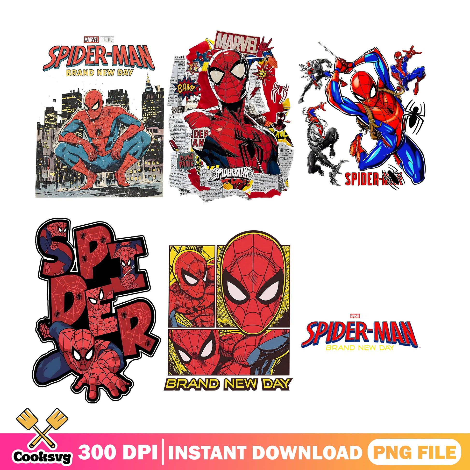 Spider-Man Brand New Day PNG Bundle, Marvel PNG, Superhero PNG