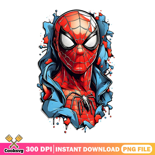 Spiderman Breaking Wall PNG, Marvel Superhero PNG, Spider Man PNG