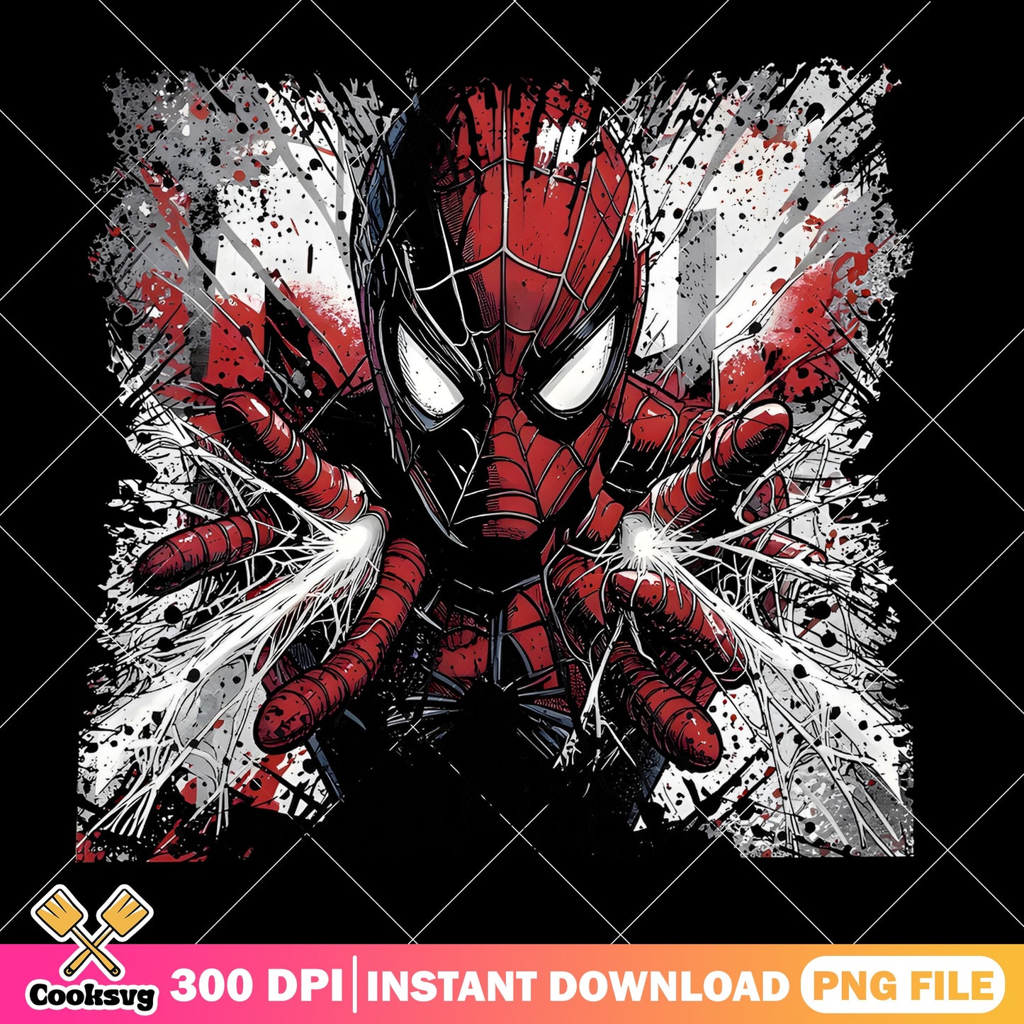 Spiderman Grunge Splatter PNG, Marvel Superhero PNG, Spider Man PNG