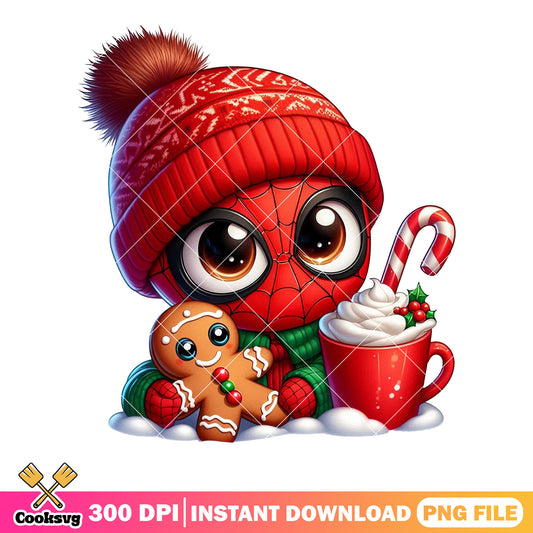Spiderman christmas ornament​ png, spiderman pajamas​ png, stamp png