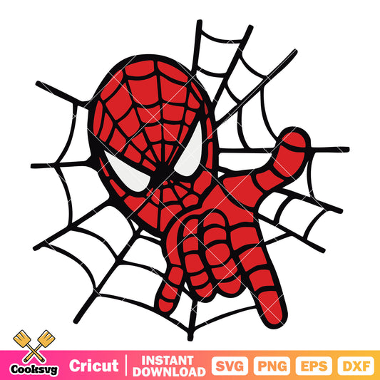 Spiderman cute spidey svg design, cute spiderman​ svg, spiderman svg