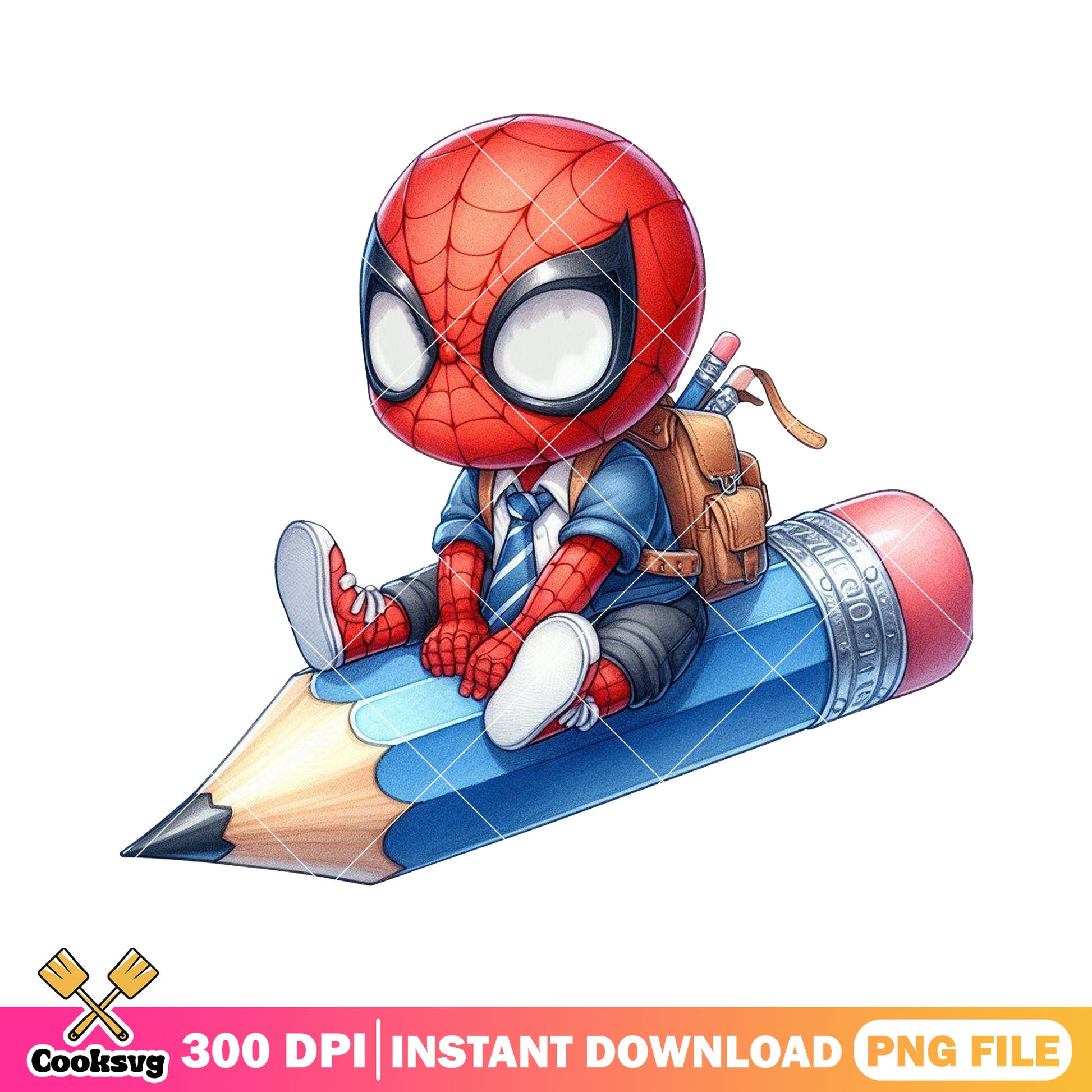 Spiderman marvel big pencil png, spiderman png, back to school idea png