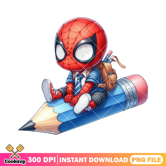 Spiderman marvel big pencil png, spiderman png, back to school idea png