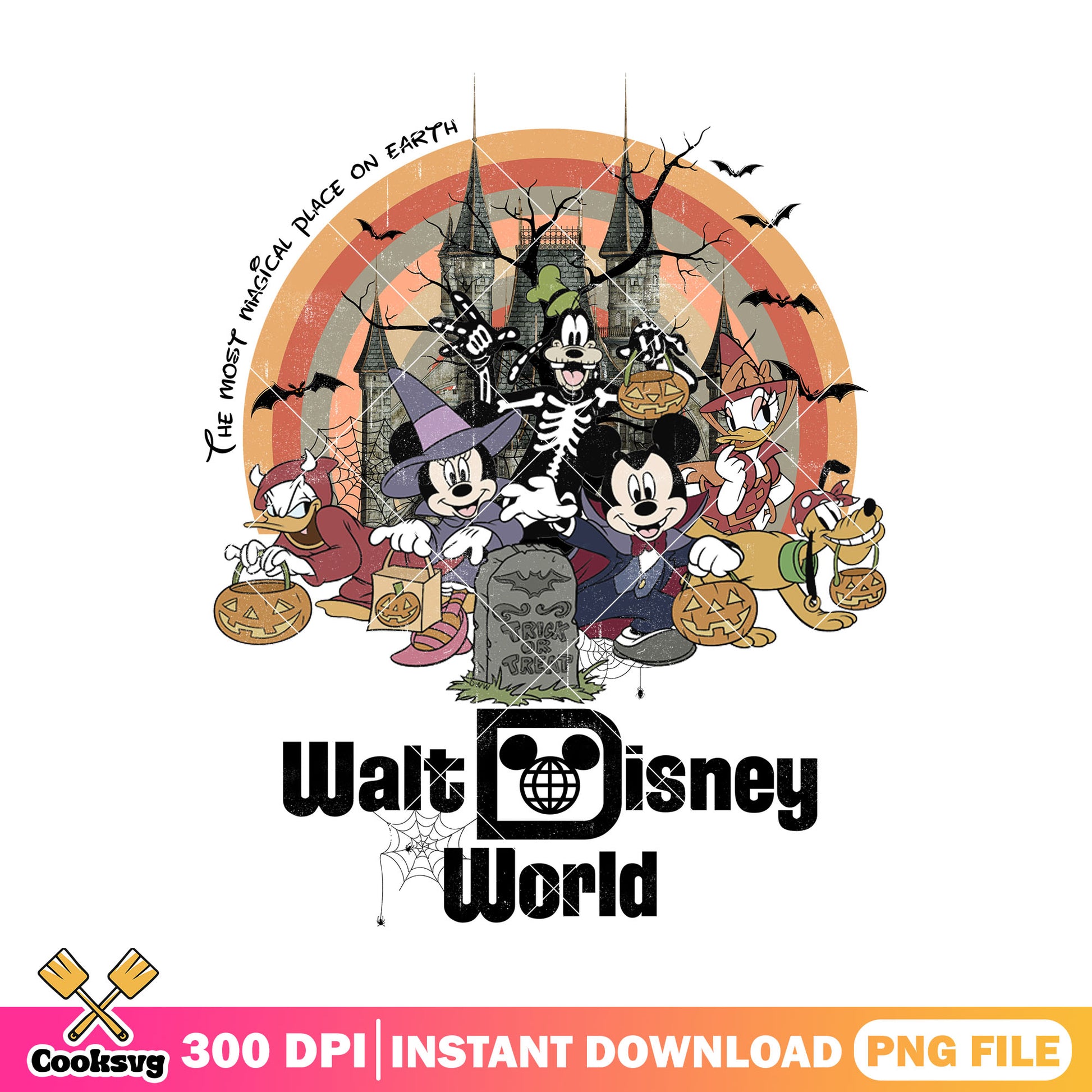 Spirit halloween disney world png, disney land png, happy halloween png