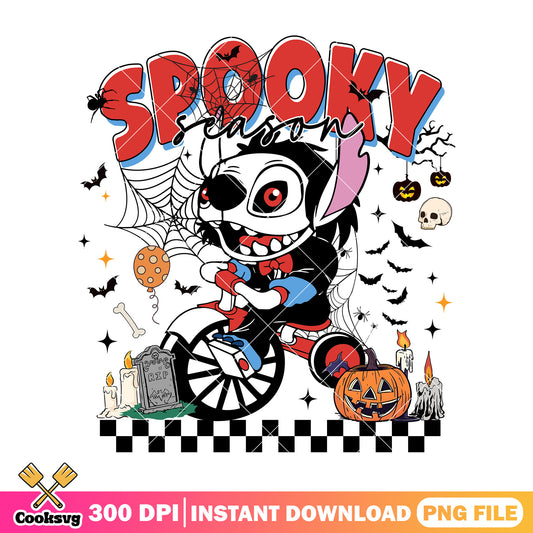 Spooky Season Stitch Jigsaw png, stitch halloween costume​ png