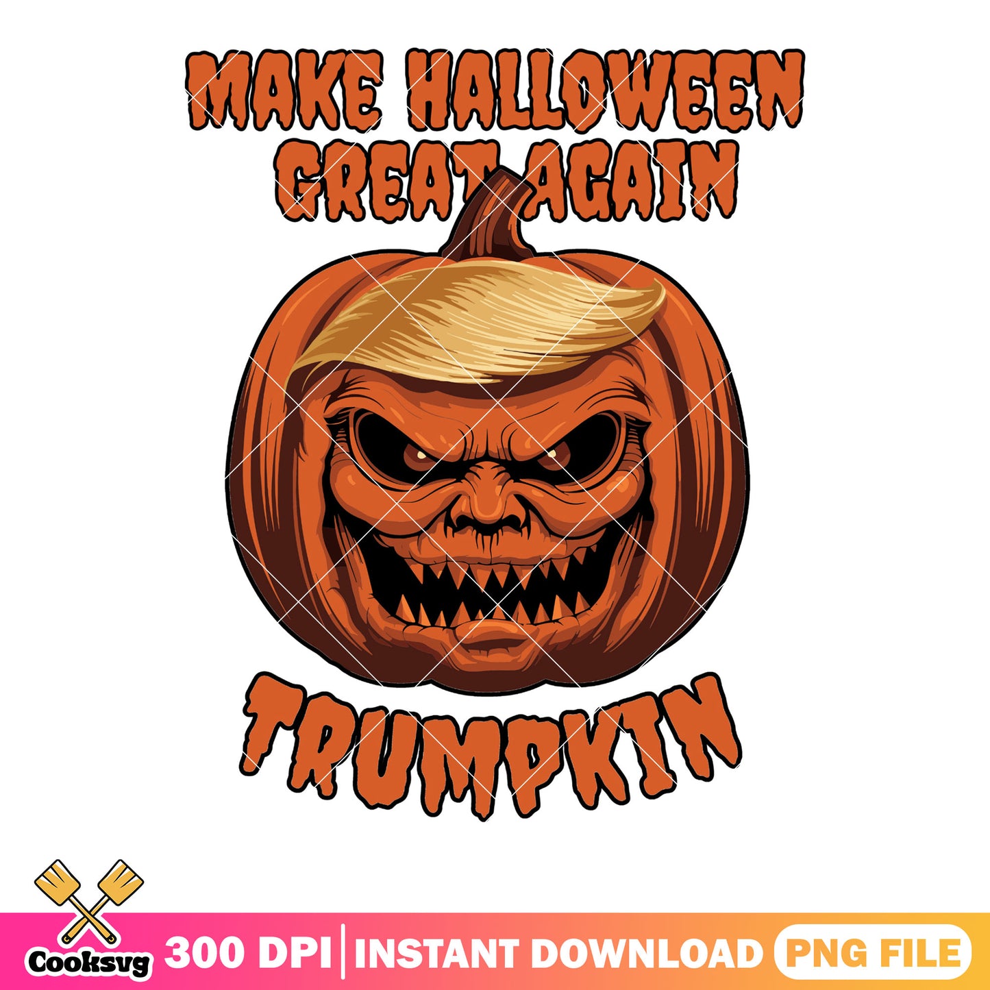 Spooky Trumpkin png, jack o lantern png, scary monster png
