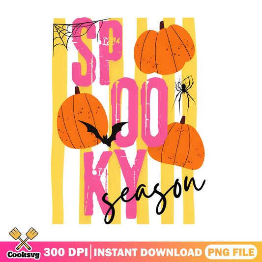 Spooky Season PNG, Halloween Pumpkin PNG, Fall Halloween PNG