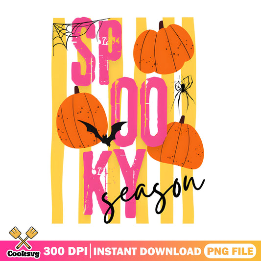 Spooky Season PNG, Halloween Pumpkin PNG, Halloween PNG