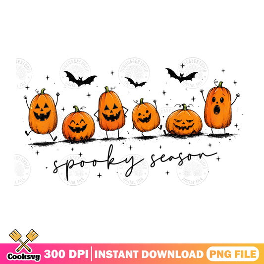 Spooky Season Pumpkin PNG, Halloween Pumpkin PNG, Jack O Lantern PNG