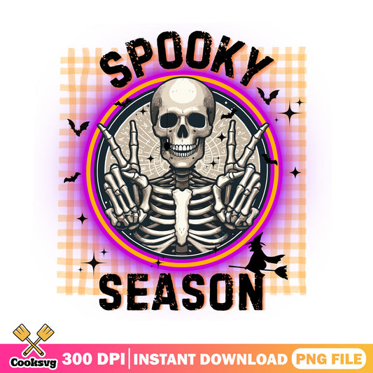 Spooky Season Skeleton PNG, Halloween Skeleton PNG, Skull PNG