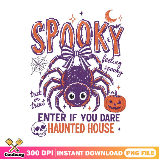 Spooky Spider Haunted House PNG, Halloween PNG, Trick Or Treat PNG