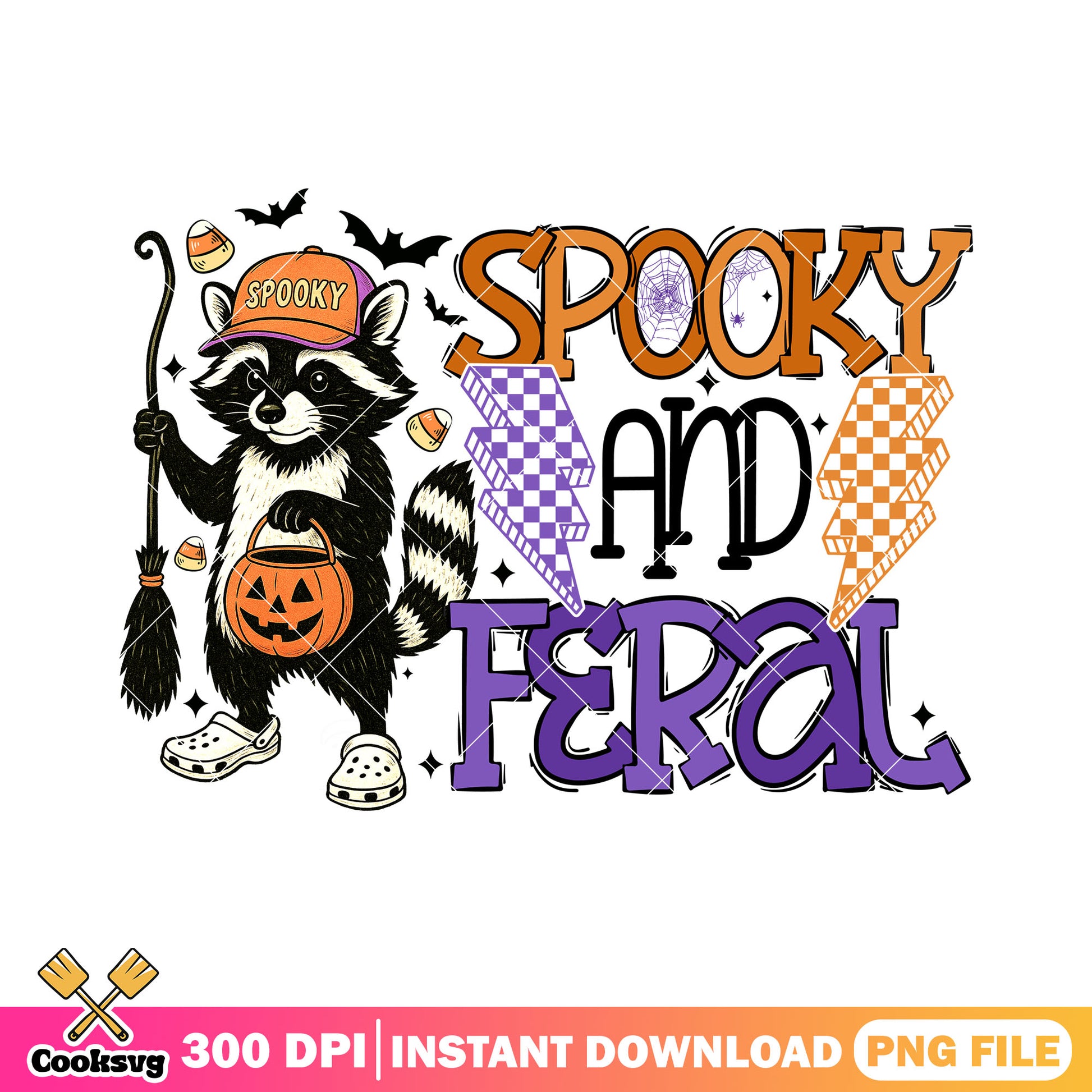 Spooky and feral image png, halloween movie png, raccoon hat png