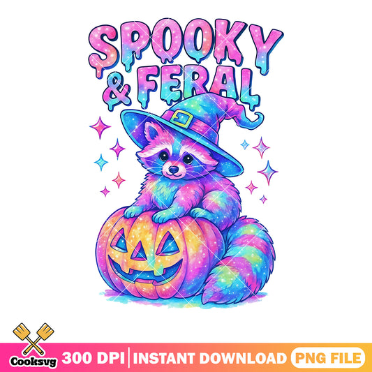 Spooky and feral png, witch hat png, halloween pumpkin png