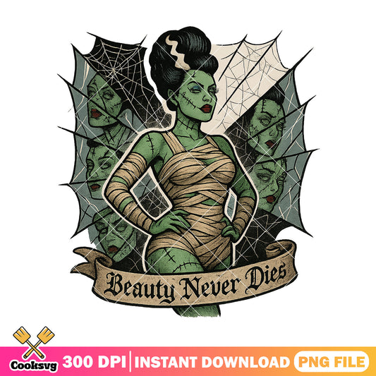 Spooky beauty never dies png, true beauty png, beauty costumes png