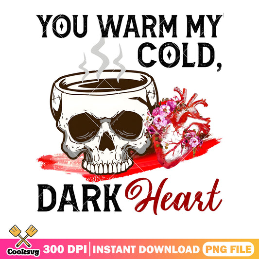 Spooky coffee skull valentines png, skeleton png, valentines vibes png
