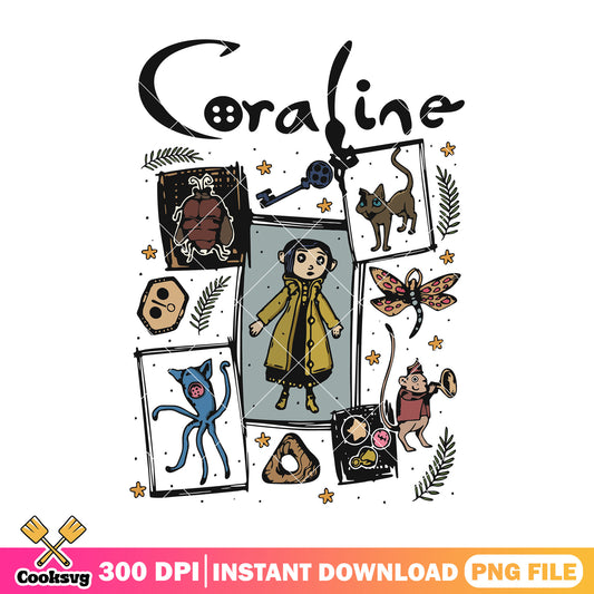 Spooky coraline png, coraline movie​ png, halloween kills png