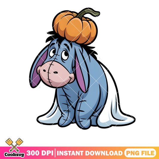 Spooky eeyore halloween png, winnie the pooh eeyore png, pooh friends png