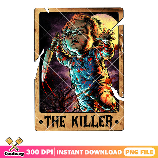 Spooky forest killer png, full moon night png, childs play movies png