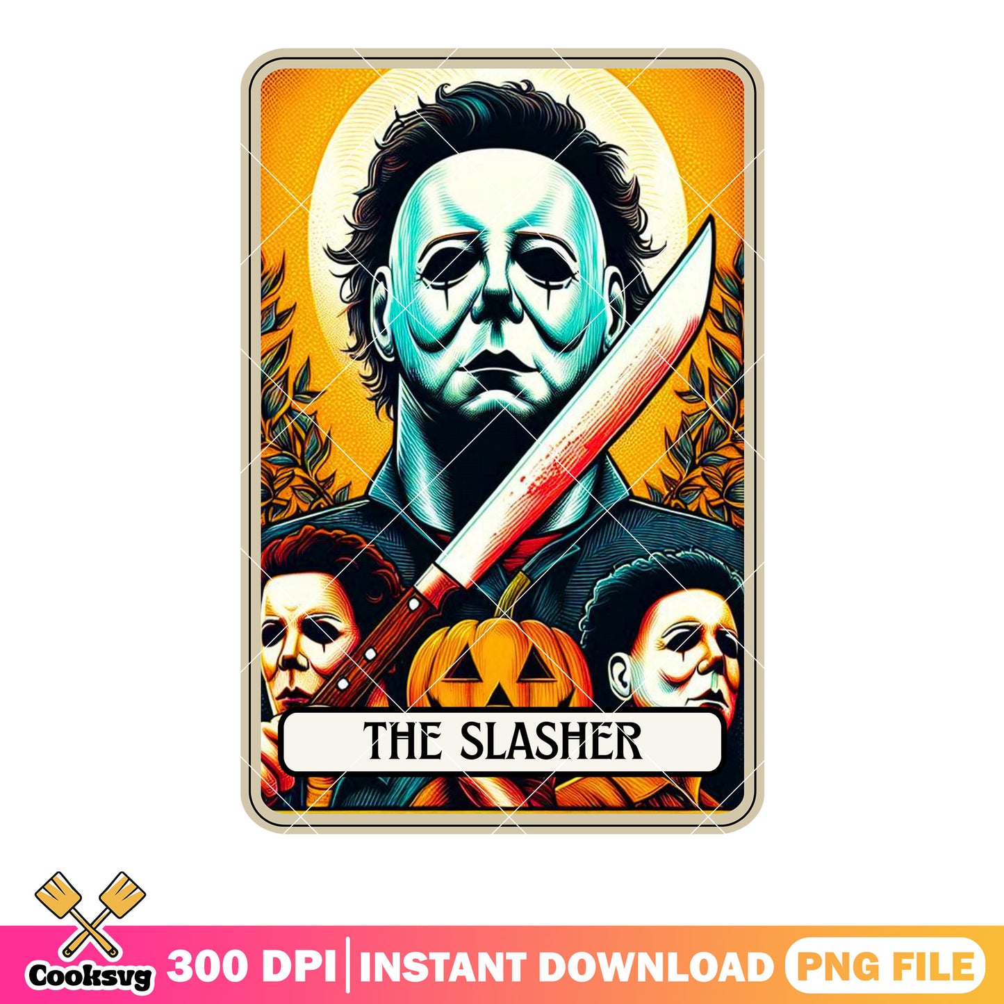 Spooky forest pumpkin png, michael myers png, halloween movies png