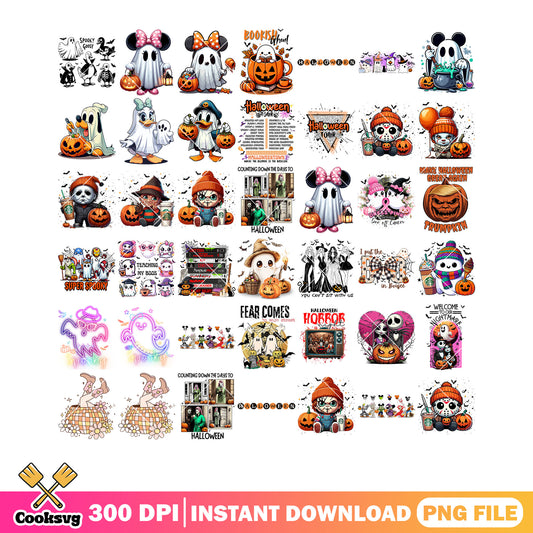 Spooky goosy png bundle, halloween scary png, ghost blanket png