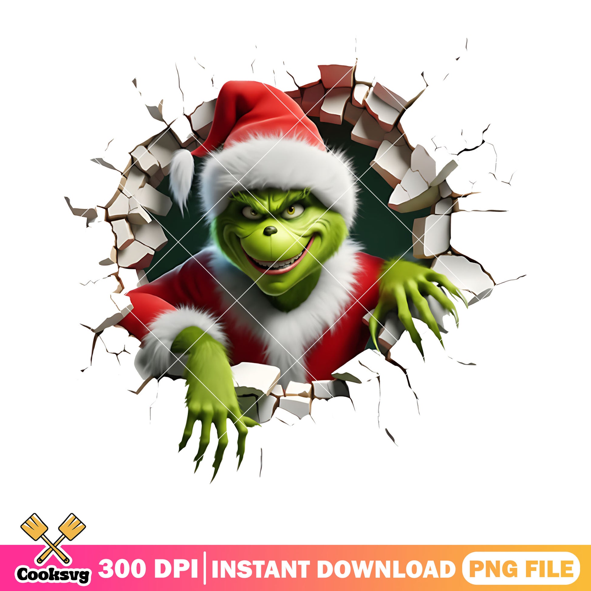 Spooky grinch break the wall png, how grinch stole the christmas png