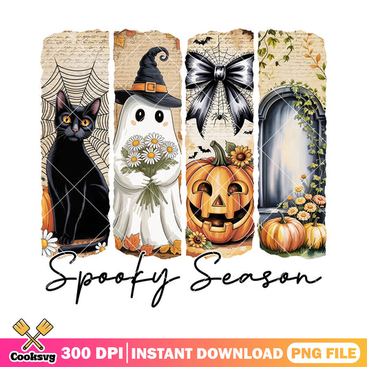 Spooky season halloween png, halloween movie png, vintage air png