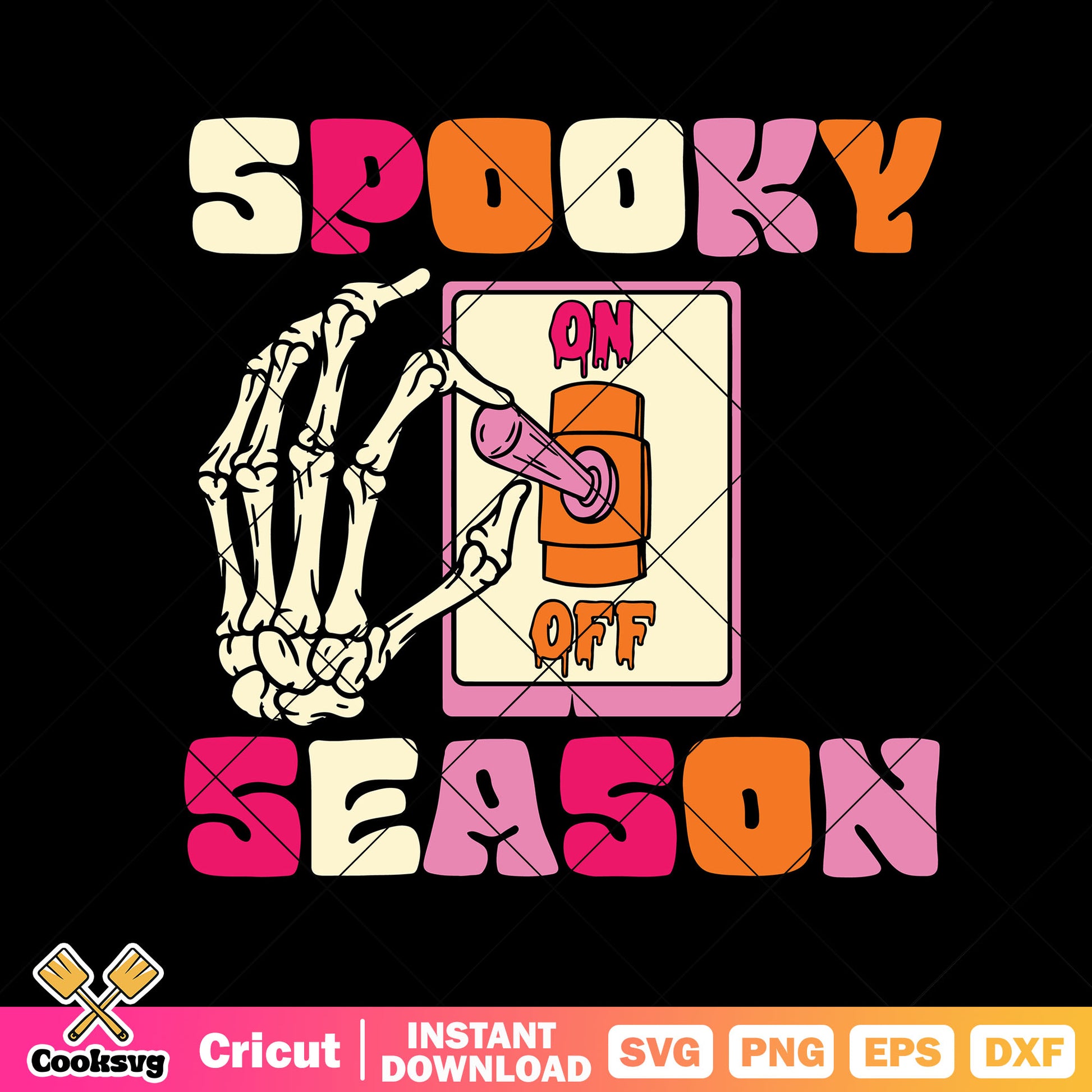 Spooky season svg, skeleton hand svg, on off switch​ svg