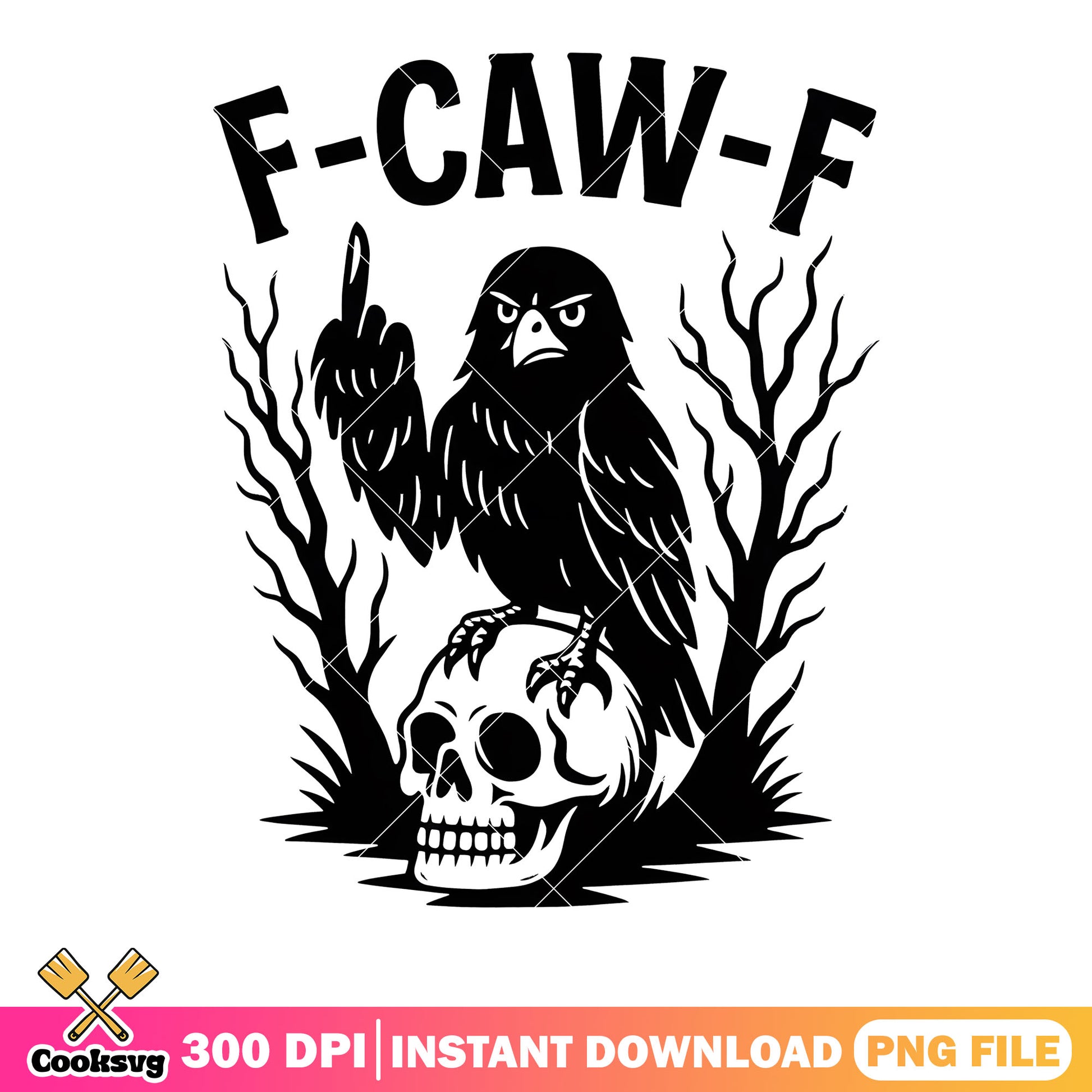 Spooky skull skeleton png, angry birds crown​ png, f caw f png