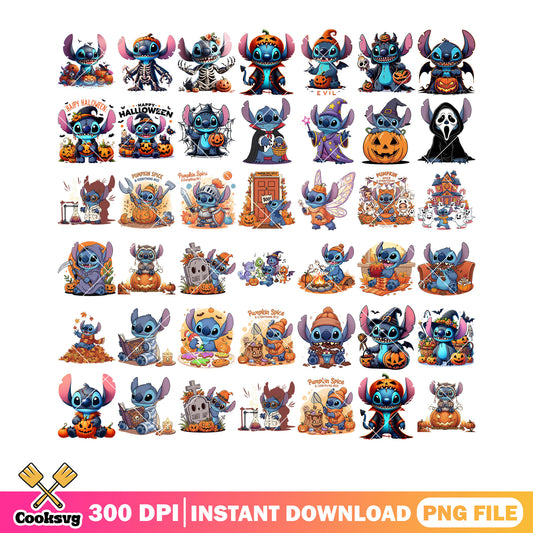 Spooky smile stitch png bundle, ghostface costume png, vampire costume png