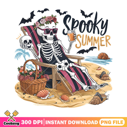 Spooky summer skeleton png, halloween custome png, horror movie png