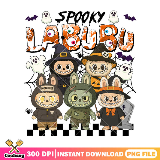 Spooky zombie labubu png, labubu spooky png, spooky halloween png