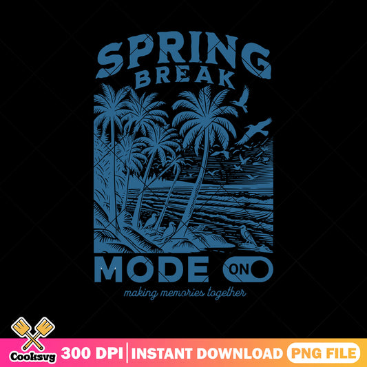 Spring break mode on design png, summer time png, spring break 2025​ png