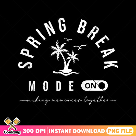 Spring break mode on png, summer time png, spring break 2025​ png