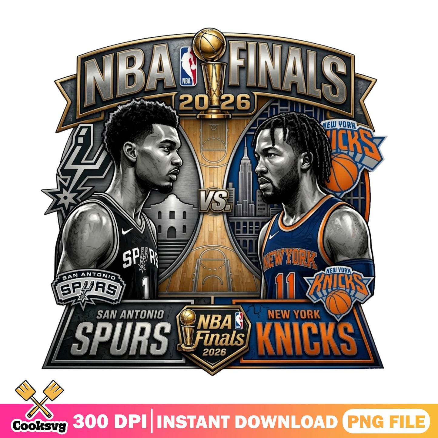 Spurs Vs Knicks NBA Finals 2026 PNG, Basketball PNG, NBA PNG