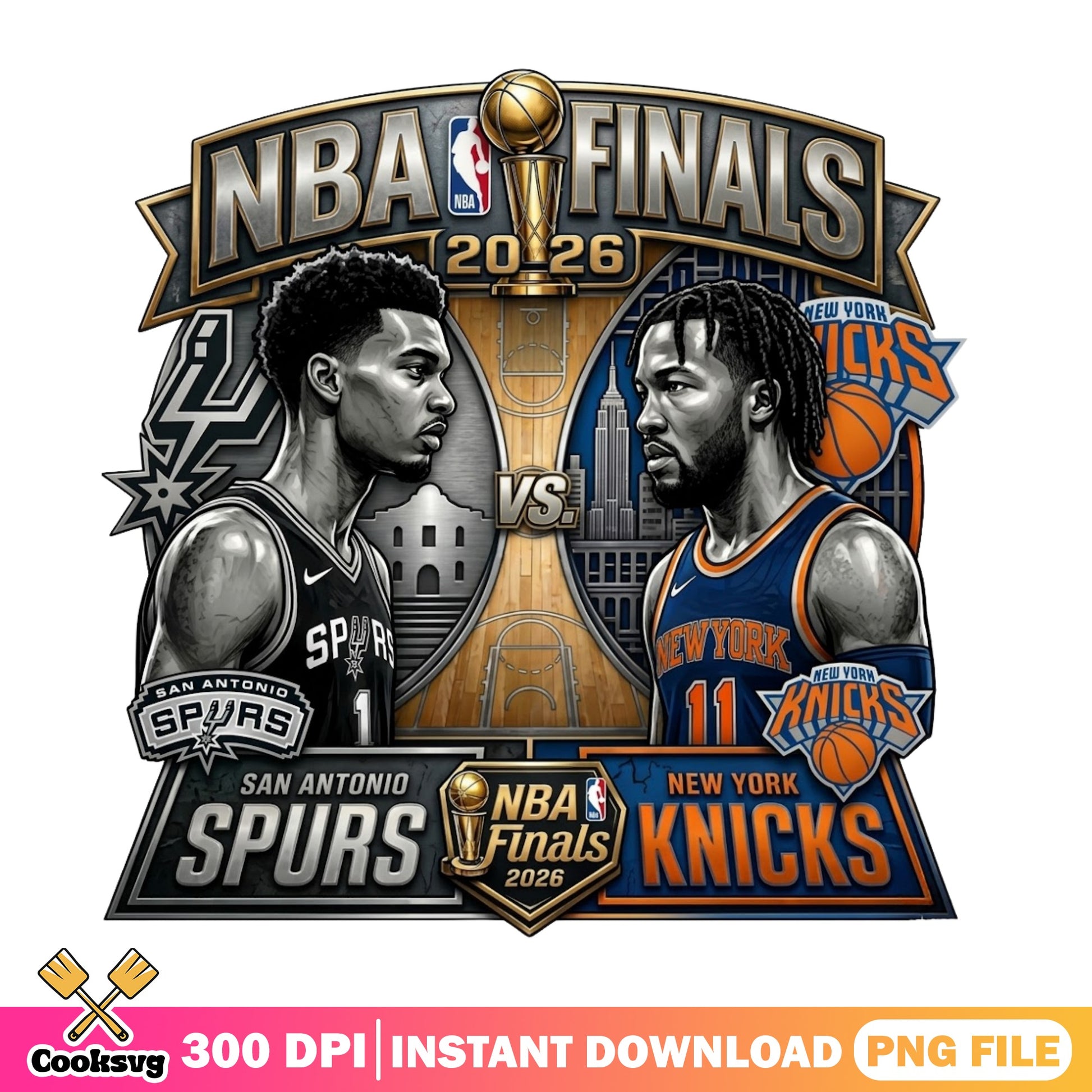 Spurs Vs Knicks NBA Finals 2026 PNG, Basketball PNG, NBA PNG