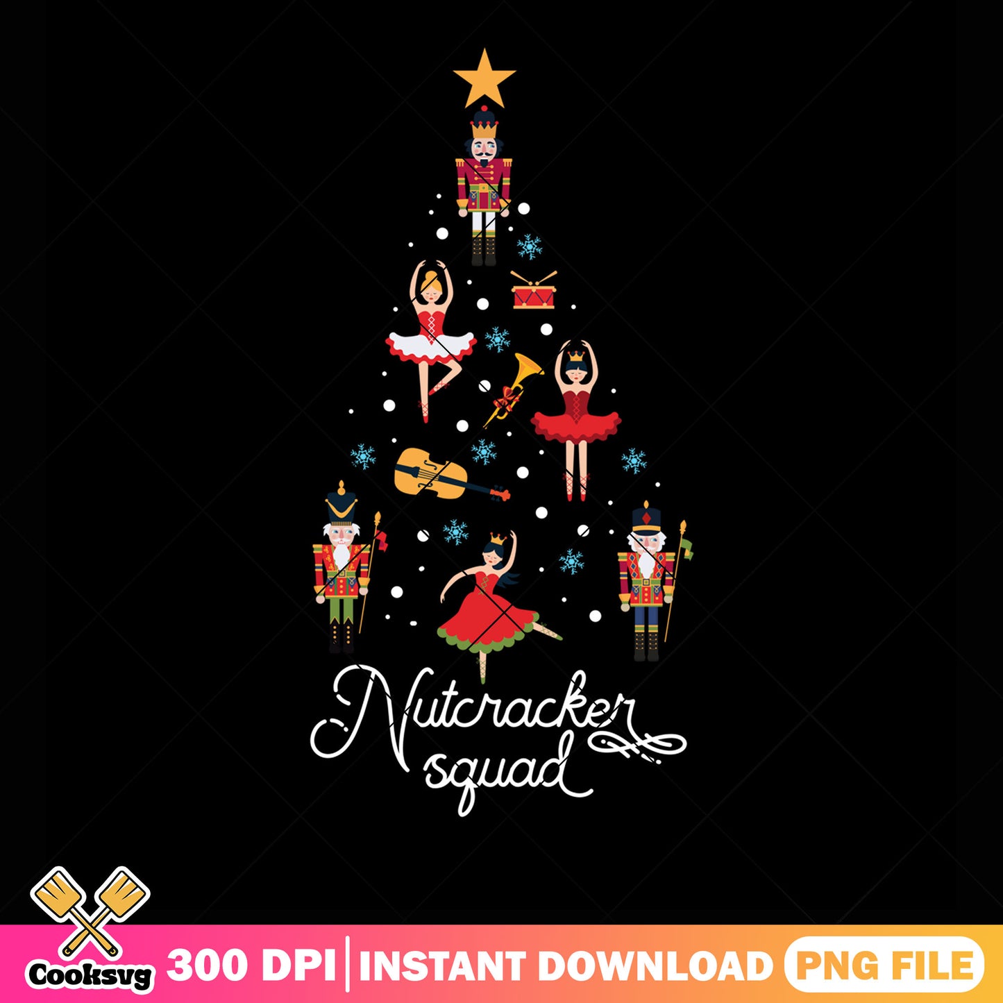 Squad nutcracker tree png, christmas tree png, sugar plum fairy​ png