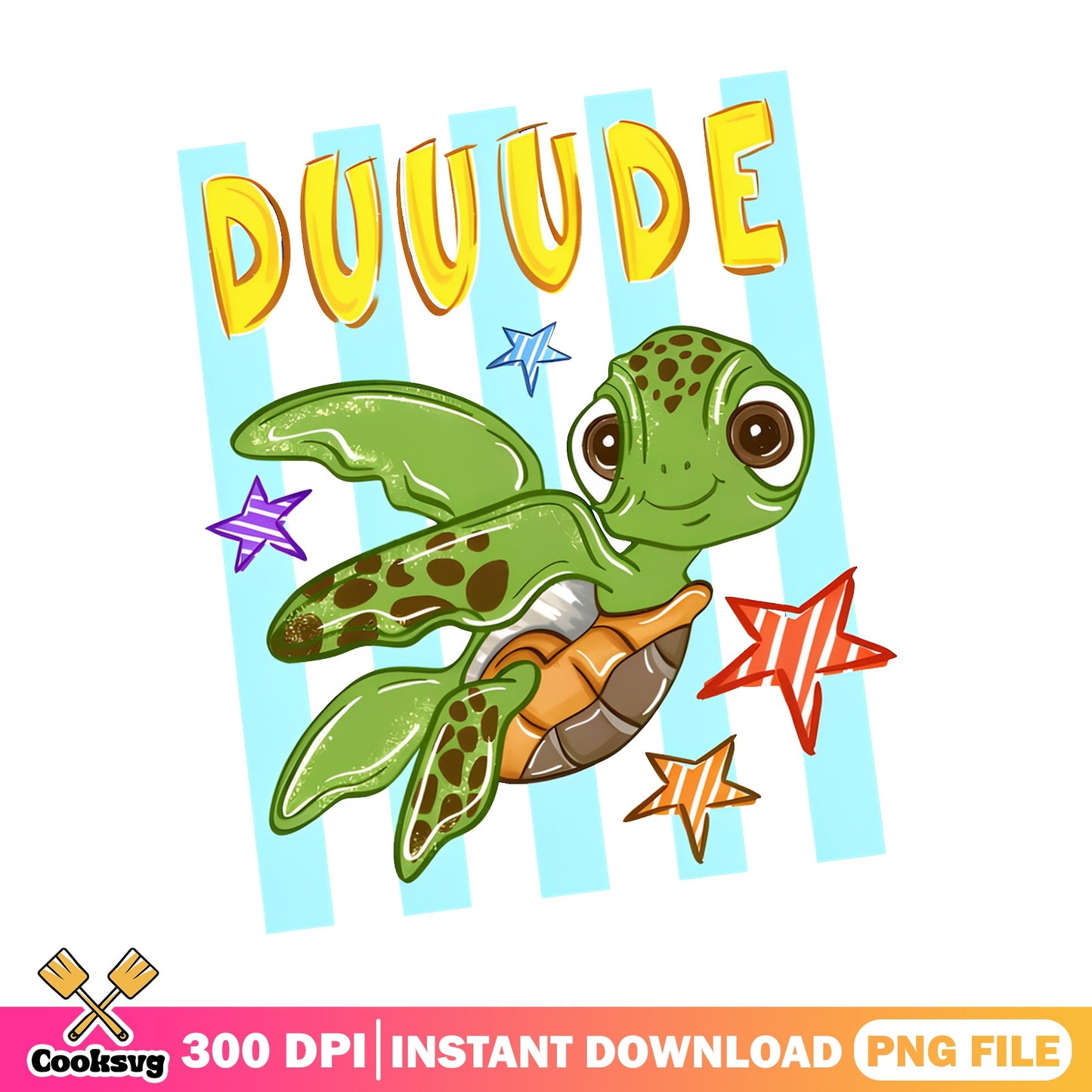Squirt Finding Nemo Duuude PNG, Disney Pixar PNG, Turtle PNG