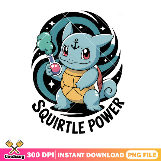 Squirtle power png, pokemon poster png, game freak company​ png