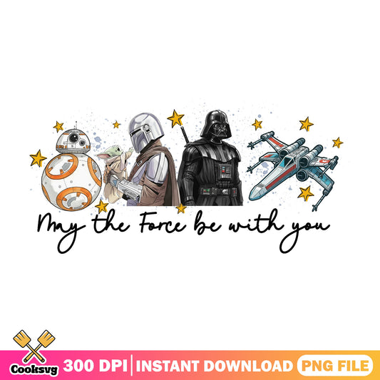 Star Wars May The Force Be With You PNG, Darth Vader PNG, Baby Yoda PNG