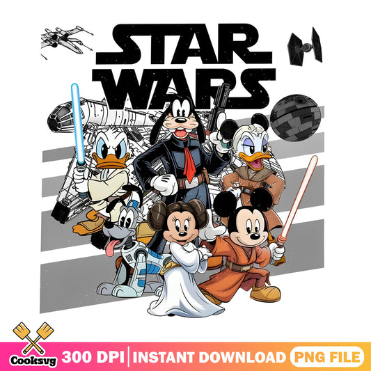 Star Wars Mickey And Friends PNG, Disney Star Wars PNG, Mickey Mouse PNG