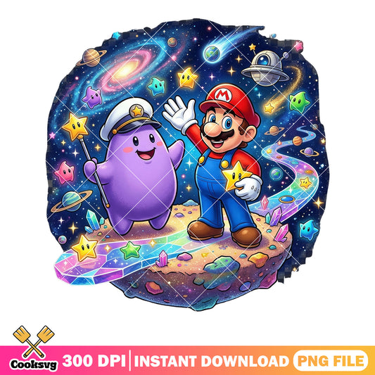 Star mario blob purple captain png, mario galaxy png, galaxy vibes png