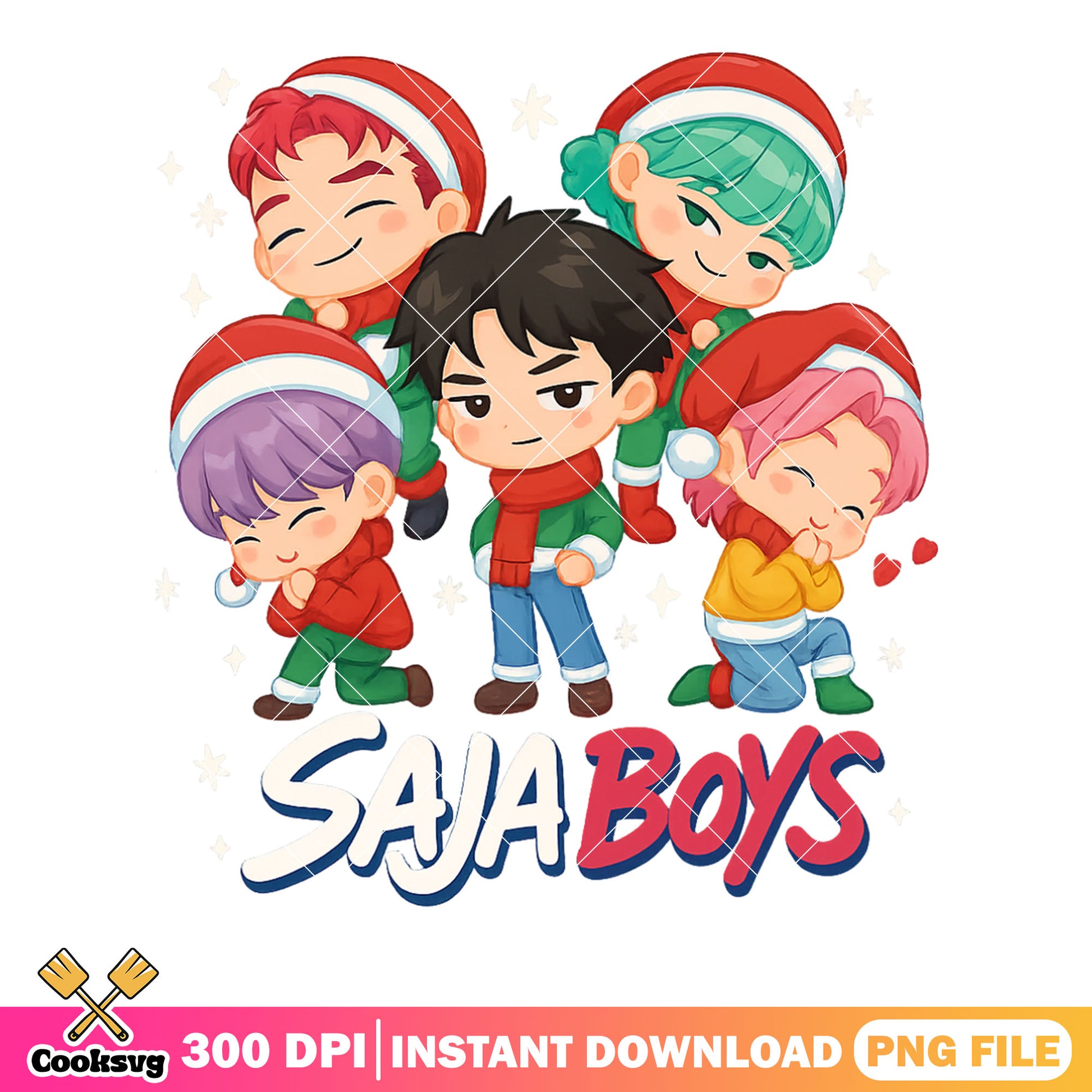 Starry christmas sajaboys png, kpop demon hunters png, jinu png