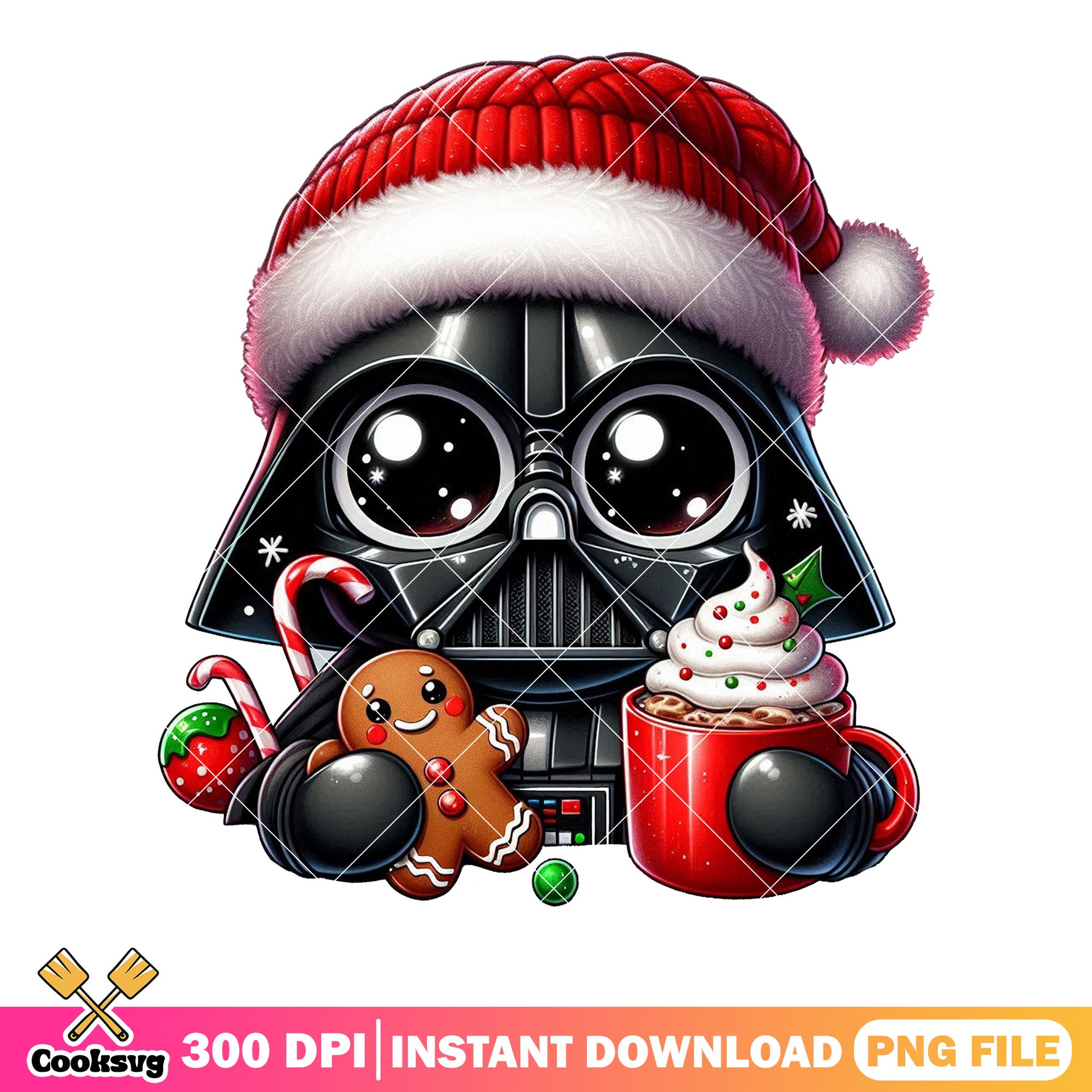 Star wars darth vader​ png, star wars festival png, chibi santa png