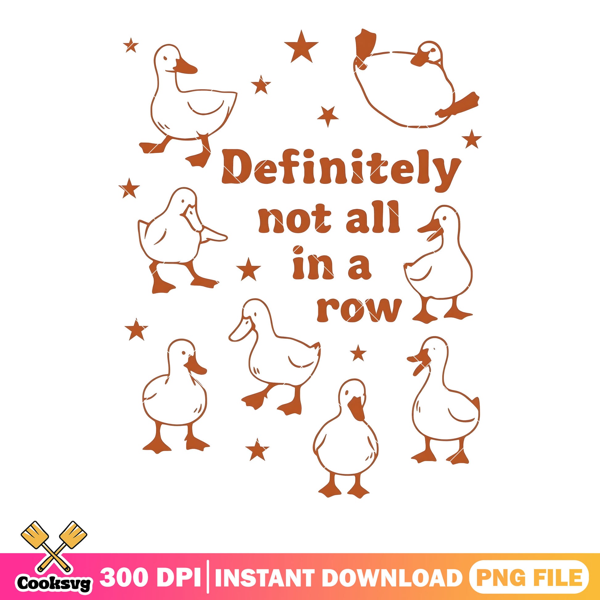 Star with eight duck art png, cute duck png, funny duck png