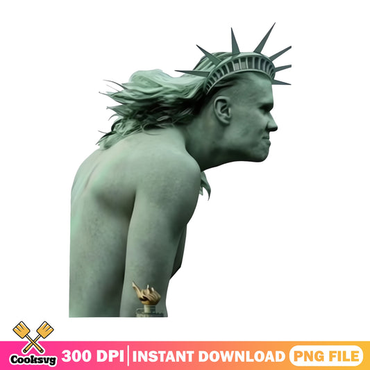 Statue Of Liberty Man Funny Meme, 4th Of July PNG, USA PNG